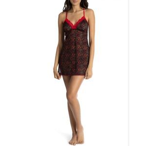 Secret Treasures Women’s Plus Black & Red Floral Lace Lingerie/Sleepwear Size 2X